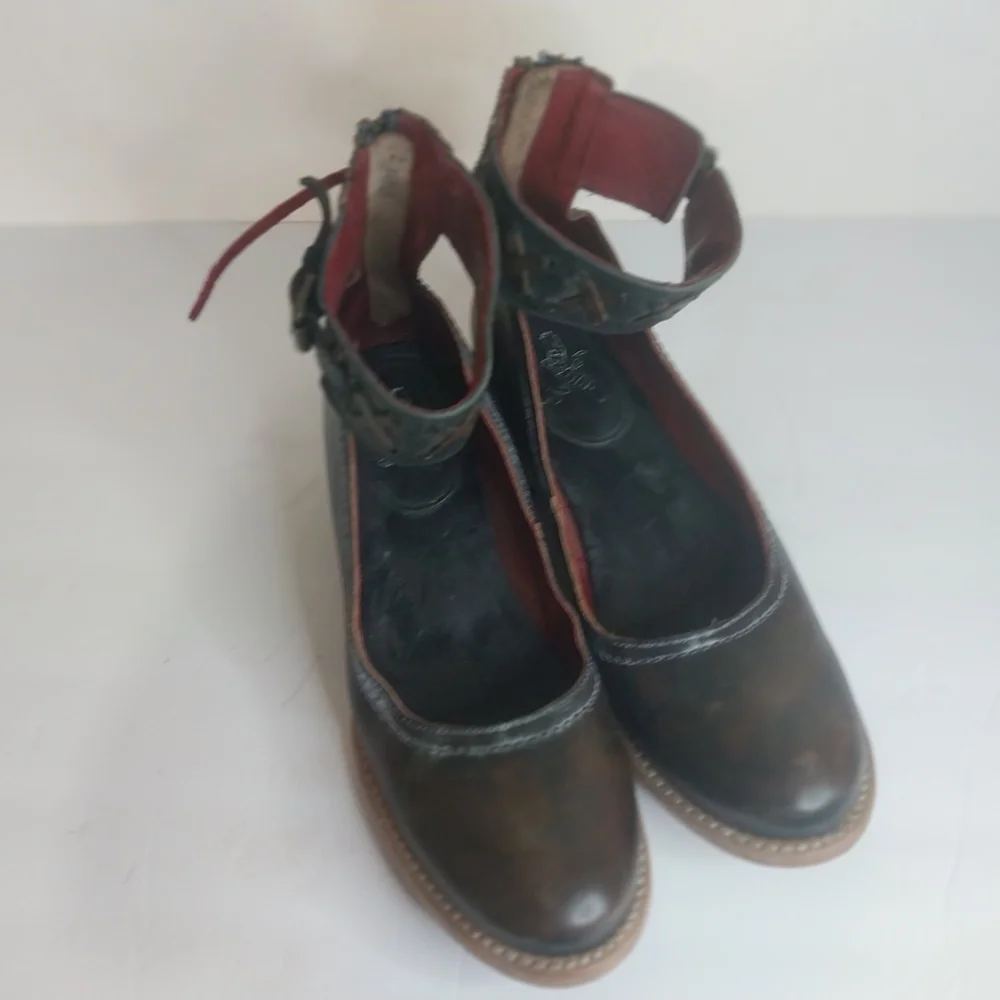 FIREBIRDS Moana Size 10 Elegant Brown Leather Women's Heels - Picture 2 of 12